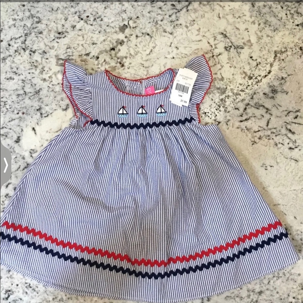 🌸🌟🇺🇸Great For Memorial Day & 4Th Of July🇺🇸Girls 18M Dress NWT